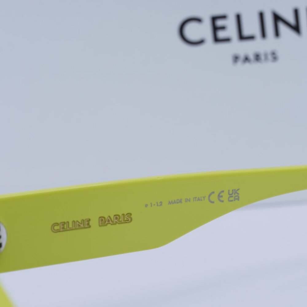 Final Price! Celine CL40197U 93A Lime/Smoke Sunglasses - Picture 6 of 9